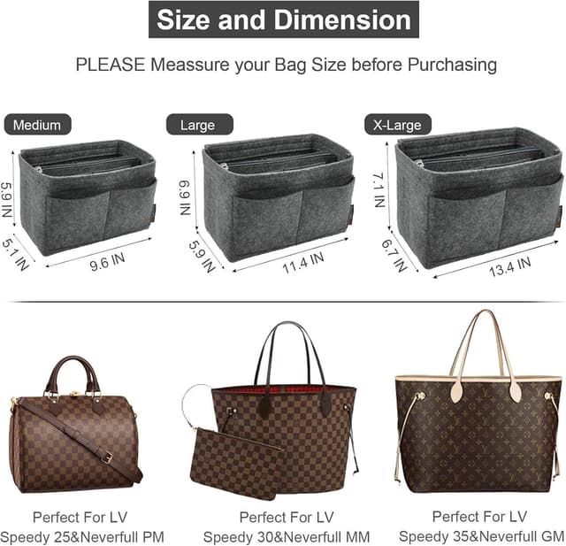 Thumbnail 2 de OMYSTYLE Purse Organizer Insert M 9.6 x 5.1