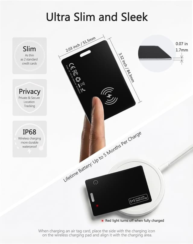 Detalle 2 de Airtag Card Wallet Tracker 1.5mm Slim