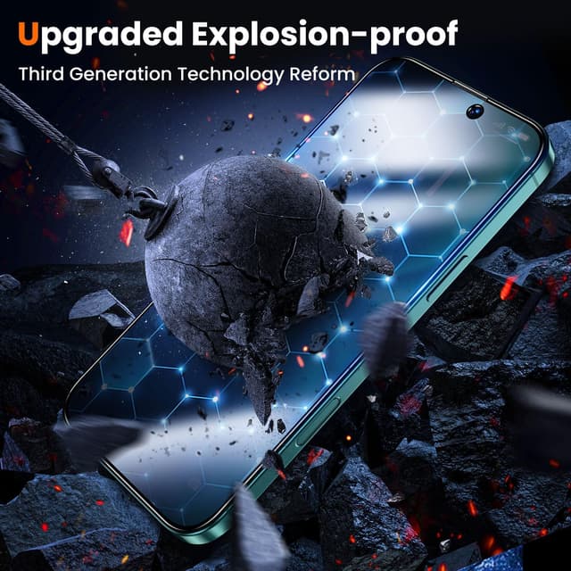 Detalle de UniqueMe Privacy Screen Protector 2-pack for iPhone 15 Plus