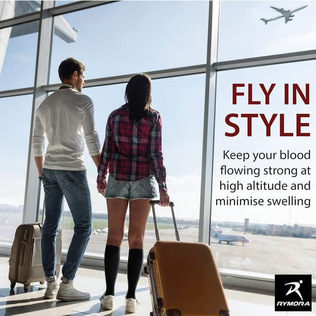 Detalle de Rymora Compression Socks for Men and Women – Sports, Running, Work & Flights