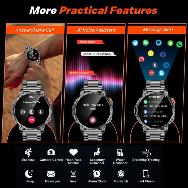 Detalle de idomars Orologio smartwatch 1.85" Fitness