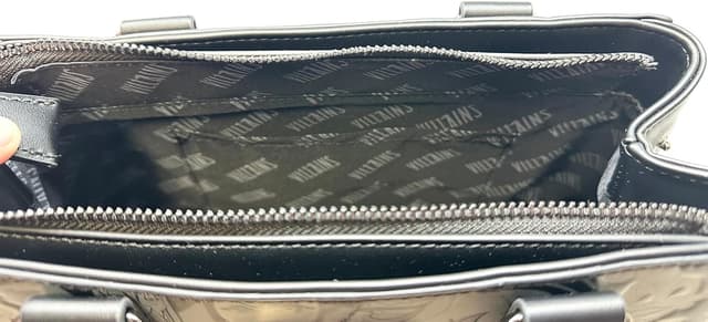 Detalle de Loungefly Disney Villains sac main à bandoulière en cuir synthétique, noir (Medium)