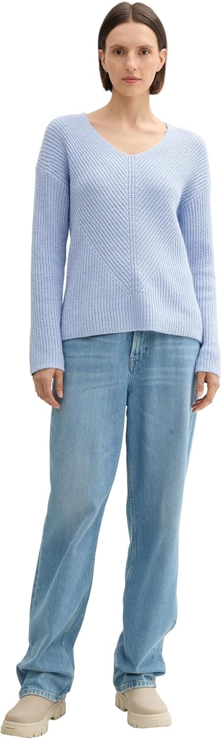 Detalle 2 de TOM TAILOR 1042956 pullover donna con scollo a V