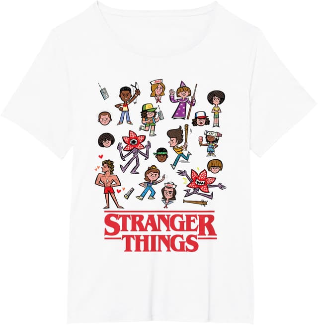 Thumbnail 6 de Stranger Things Camiseta personajes cartoon