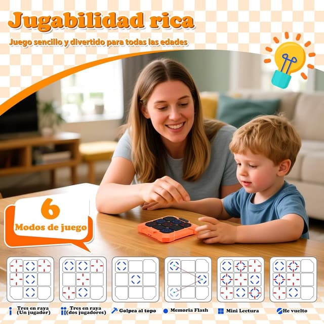 Thumbnail 1 de BlueSwan Tres en Raya Electrónico 6 en 1