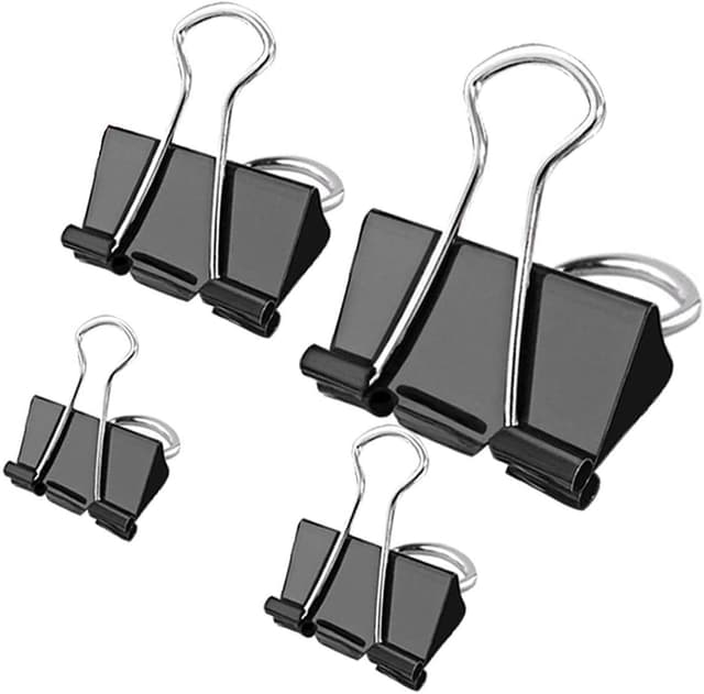 Detalle de 100 Pack Foldback Binder Clips (4 Sizes) in 15mm, 19mm, 25mm and 32mm