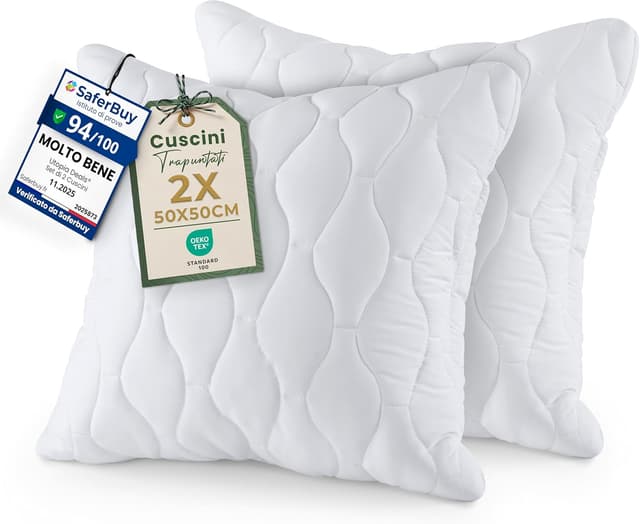 Imagen de Utopia Bedding Cuscini trapuntati 50 x 50 cm en OfertitasTOP