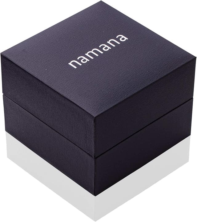 Detalle de Bracciale rigido Namana a croce per donna in argento/oro/oro rosa con zirconi, confezione regalo