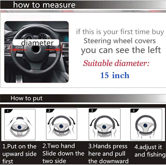 Thumbnail 5 de Cxtiy Steering Wheel Cover 15 inch — pink