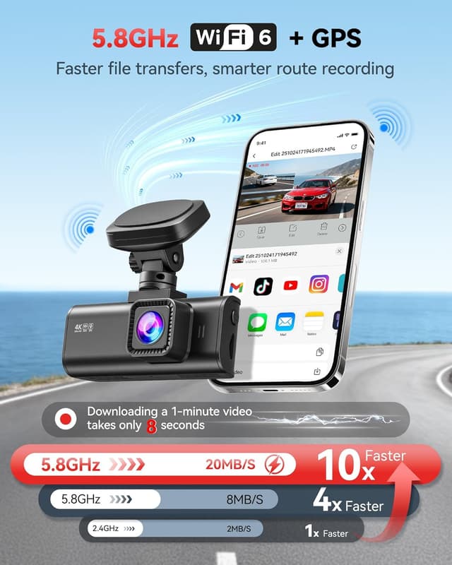 Detalle 2 de REDTIGER F7N Dual Dash Cam 4K