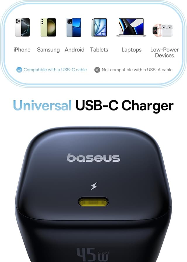 Thumbnail 5 de Baseus 45W PPS Fast Charger for Laptop and Phone
