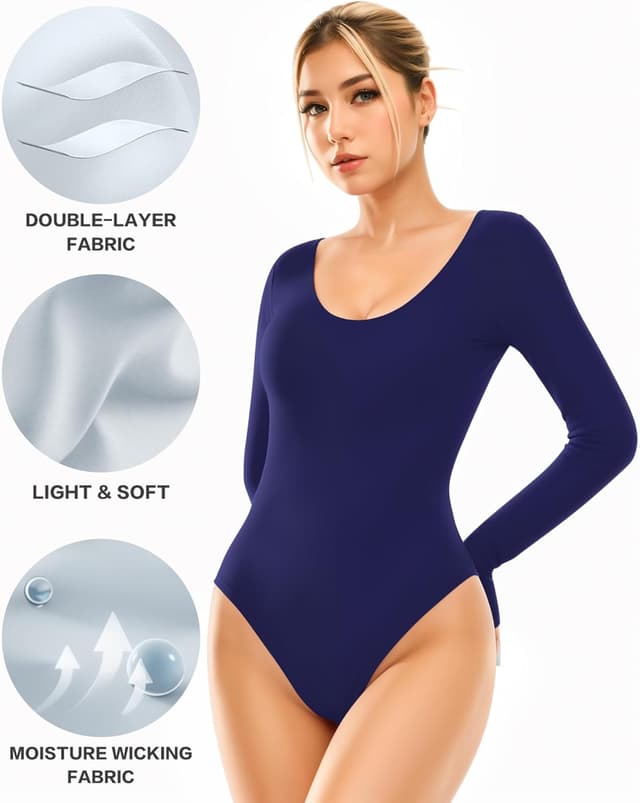 Detalle de ALGALAROUND scoop neck bodysuit long sleeve