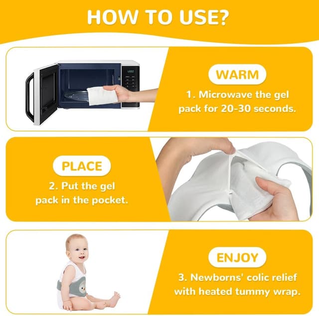 Detalle 2 de Ceinture ventrale chauffante Vicloon pour bébé avec bouillotte micro et doublure en argile naturelle