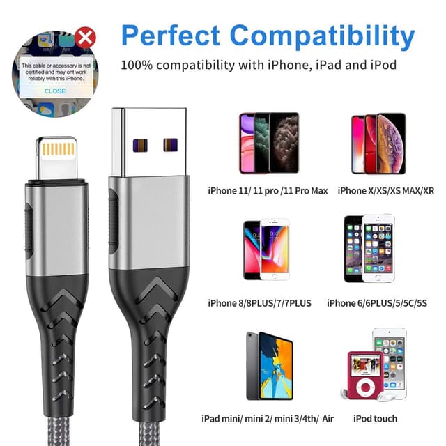 Thumbnail 5 de Durcord iPhone Charger 10FT Lightning Cable