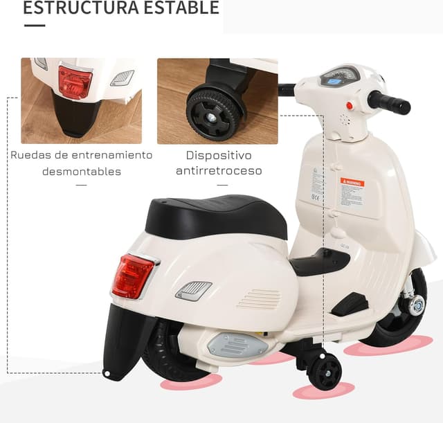 Thumbnail 6 de HOMCOM Moto Eléctrica Vespa 6V para Niños