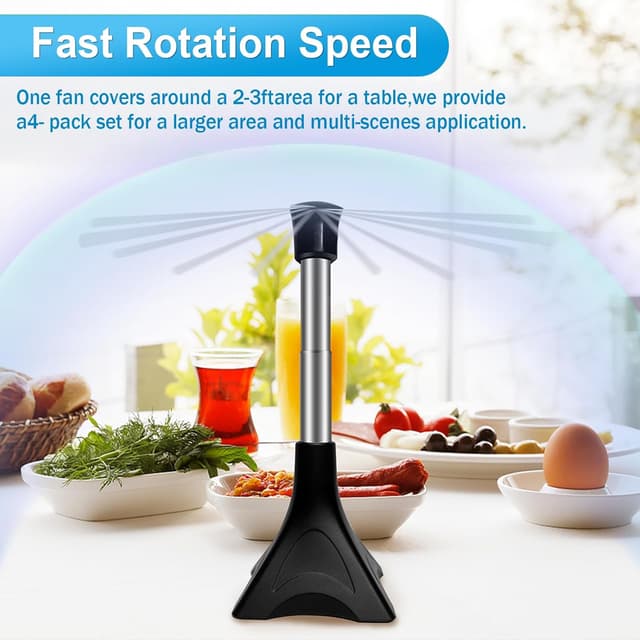 Detalle de Set da 2 ventilatori repellente per mosche e zanzare portatile, pieghevole e da appendere