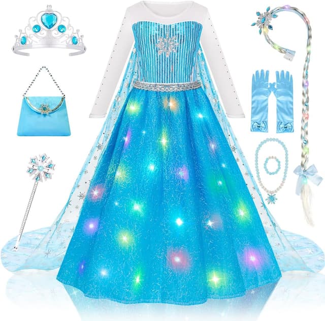 Detalle de MELAND Princess Costume Blue light up dress 3–10
