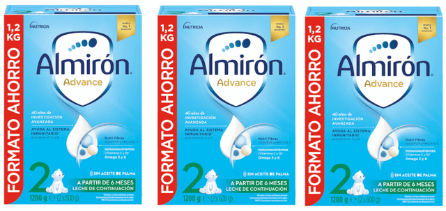 Imagen de Almirón Advance 2 Leche de Continuación 3x1,2 kg en OfertitasTOP