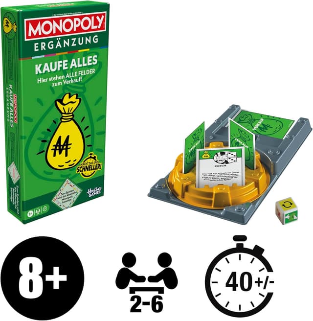 Detalle 2 de Monopoly ERGÄNZUNG Kaufe Alles 40 Min. 🎲
