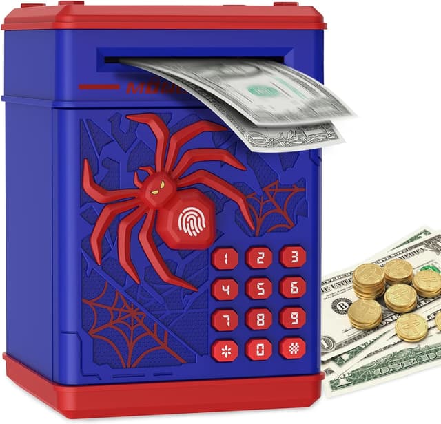 Detalle de Spider Fingerprint Piggy Bank 600 coins