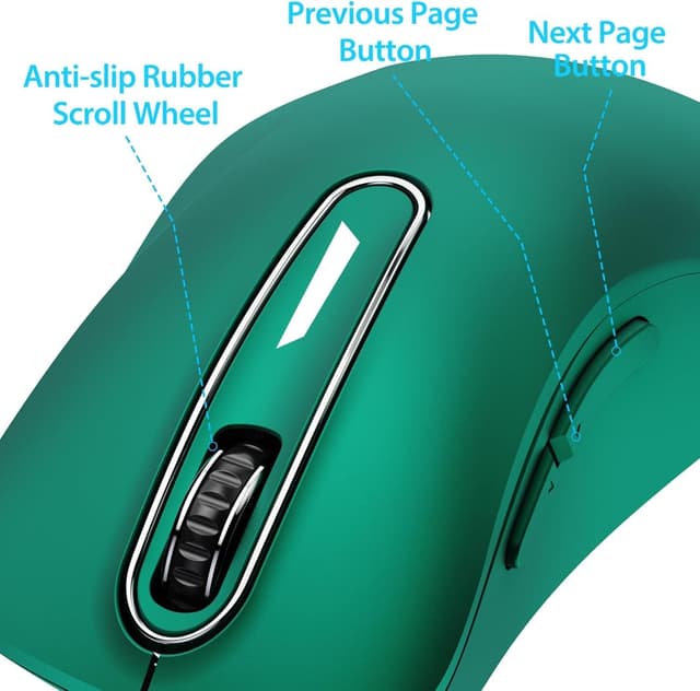 Detalle de memzuoix Kabellose Maus 2.4GHz – Tragbare optische Wireless-Maus mit 1400 DPI, Mini-USB-Empfänger