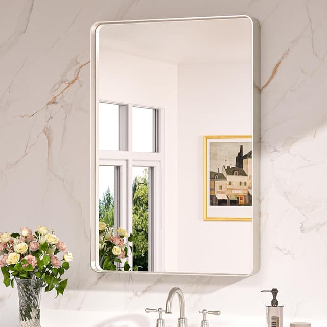 Detalle de Keonjinn Brushed Nickel Mirror 24x36