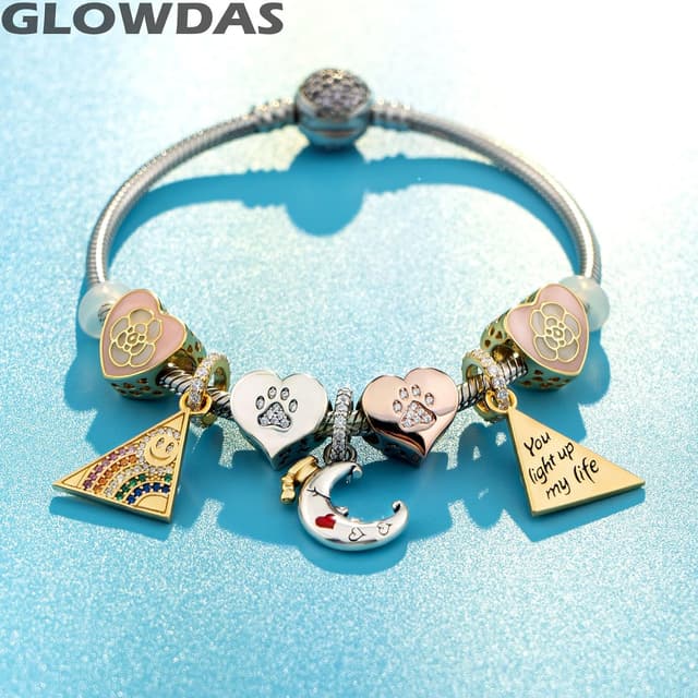 Thumbnail 5 de Rose Gold Valentines Day Charms 11.2×24.5mm