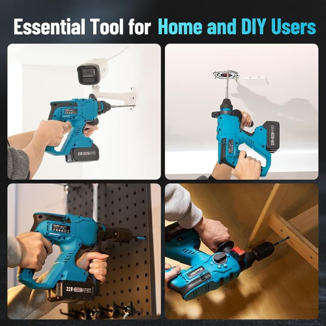 Thumbnail 1 de Seesii 4-IN-1 Akku-Bohrhammer 2,1 J 🛠