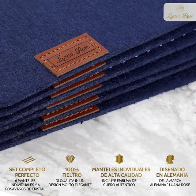 Detalle de Luana Rose sets de table feutre 12