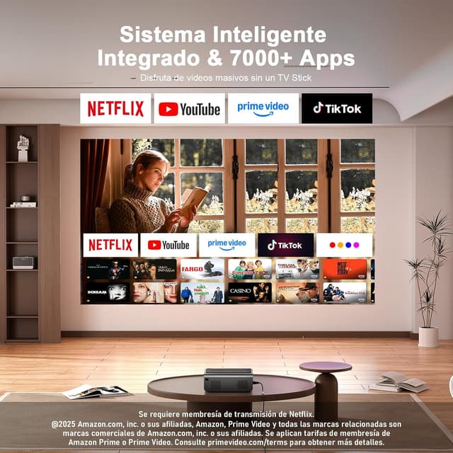 Detalle 2 de VOPLLS Proyector 30000 lúmenes 4K nativo 1080P