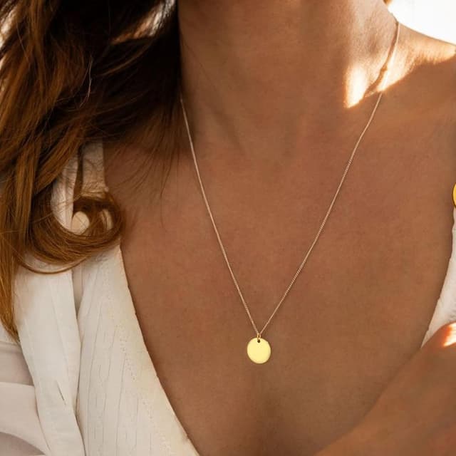 Detalle de FENNELISA 3-teiliges Damen-Halsketten-Set (Layered Look) mit verstellbarer Länge und Kreis-Design