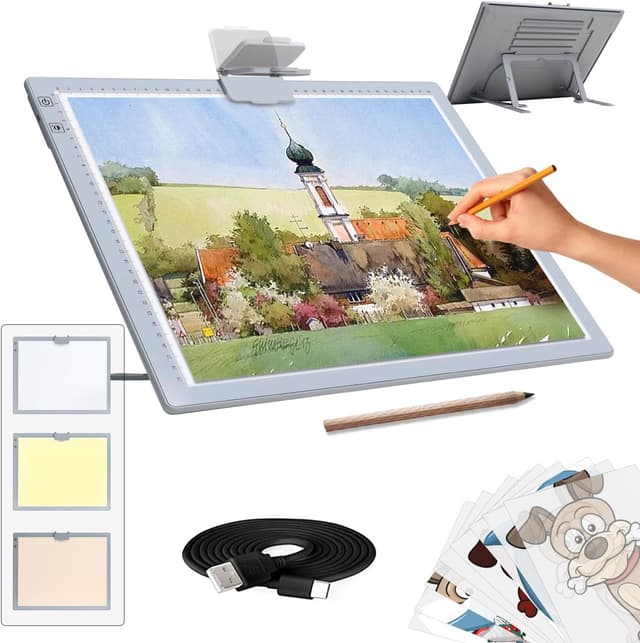 Imagen de Table lumineuse A3 LED rechargeable 3 couleurs en OfertitasTOP