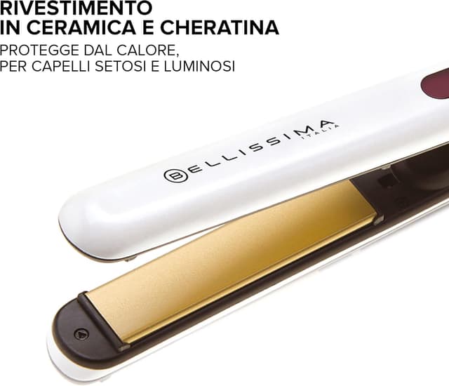 Detalle de Bellissima Imetec Creativity B9 400: piastra per capelli lisci o mossi con rivestimento ceramica e cheratina