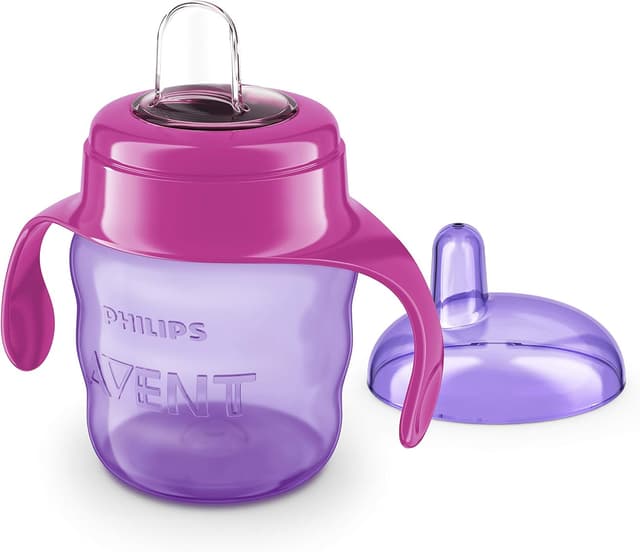 Detalle de PHILIPS Avent Chope Easy Sip SCF551/03 à bec souple en silicone (sans BPA) – à partir de 6 mois – 200 ml