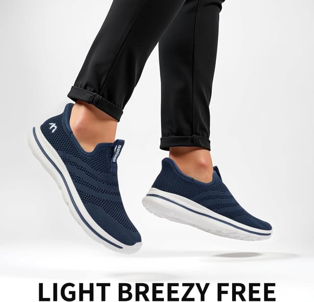 Detalle de ODCKOI Baskets slip-on homme respirantes en mesh minimalistes