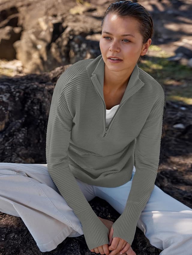 Thumbnail 5 de ANRABESS Womens Quarter Zip Pullover S