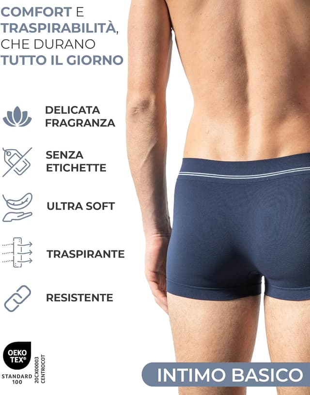Thumbnail 2 de Risalti Boxer Uomo Elasticizzati Microfibra 3 pz