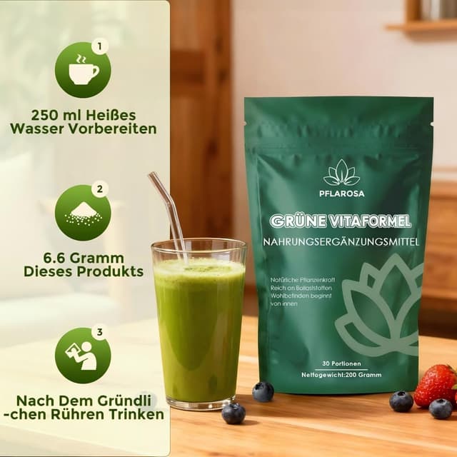 Detalle 2 de Grünes Entgiftungspulver mit Matcha, 200 g