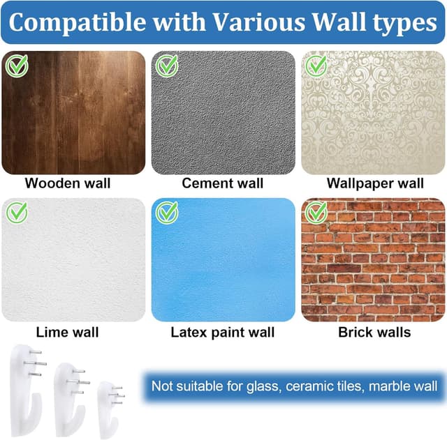 Thumbnail 4 de Non-Trace Picture Hooks 70pcs hanging kit 🖼