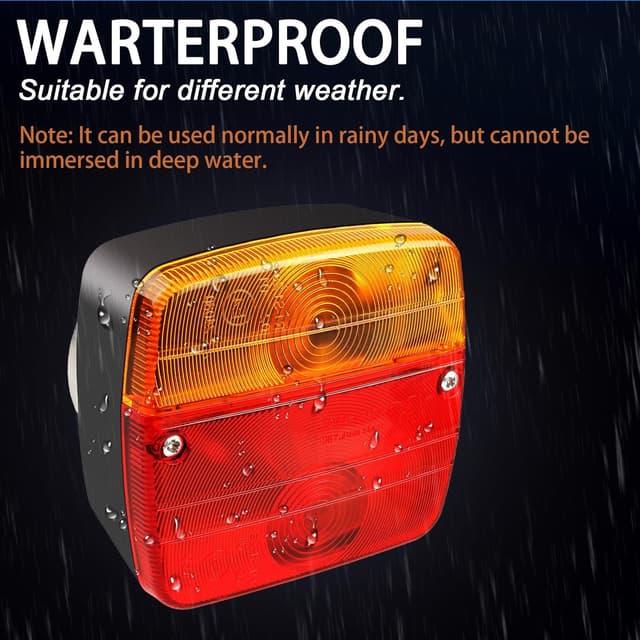 Detalle de MAMIZO set fanali posteriori rimorchio magnetici 12V con cavo 7 m e connettore 7 pin impermeabile