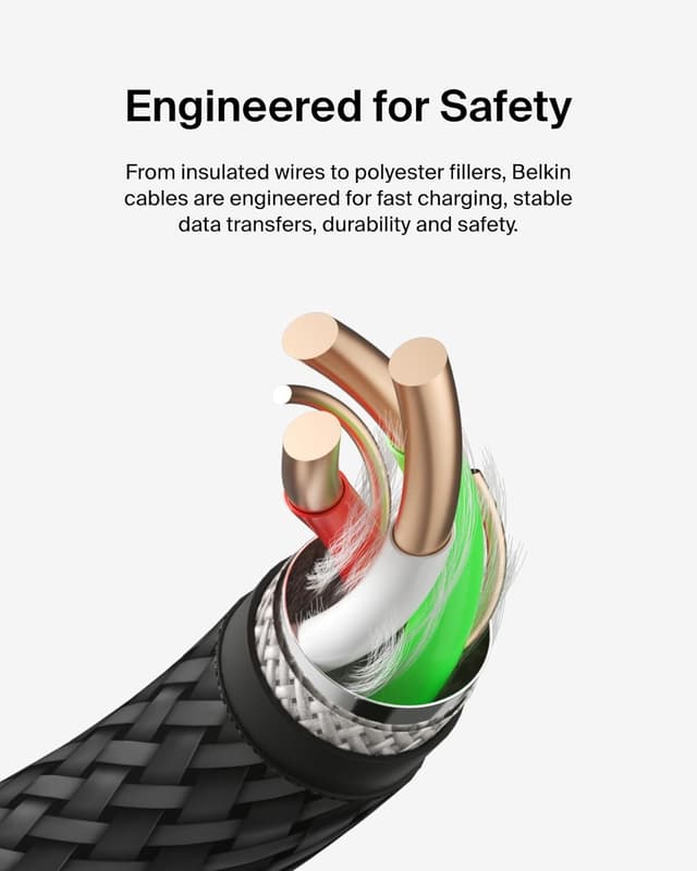 Thumbnail 5 de Belkin BoostCharge Braided USB-C Cable 3m
