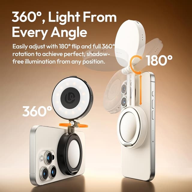 Thumbnail 1 de ULANZI LM23 magnetisches Selfie Licht 400 mAh