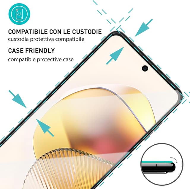 Detalle de smartect Vetro Temperato per Motorola Moto G73 5G (3+3 pezzi, Clear) con protezione fotocamera, durezza 9H e installazione senza bolle
