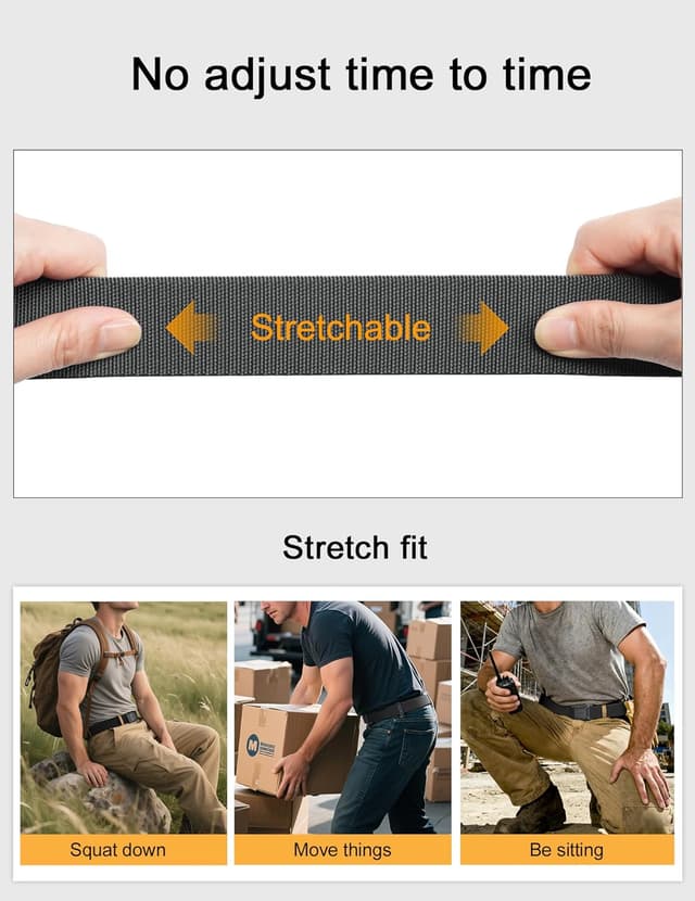 Detalle 2 de JUKMO Stretch Tactical Belt 1.5" elastic belt