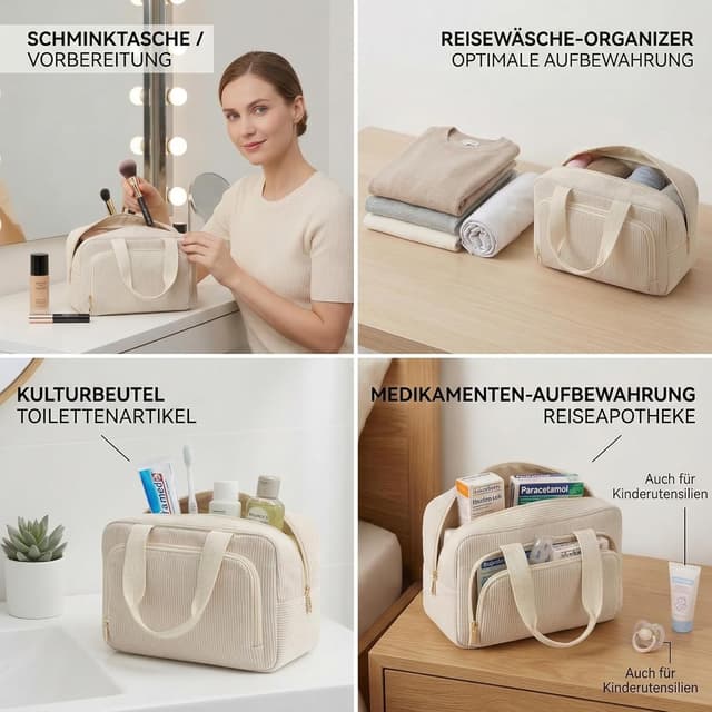 Thumbnail 5 de Funtlend Kosmetiktasche M 7,8 L Beige