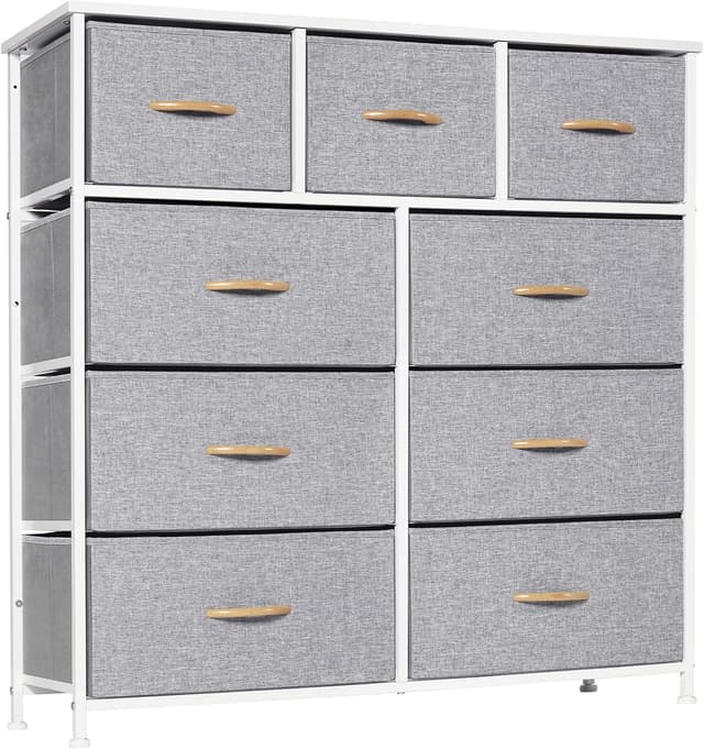 Imagen de LYNCOHOME 9-Drawer Fabric Chest of Drawers en OfertitasTOP