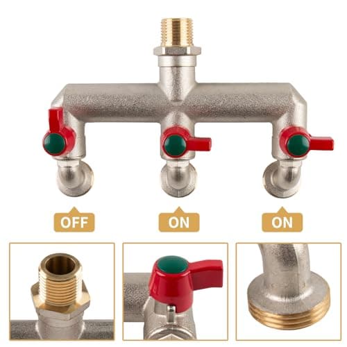 Detalle de Tesmotor Distribuidor T 3 Vías 🧪 para Jardín y Lavadora