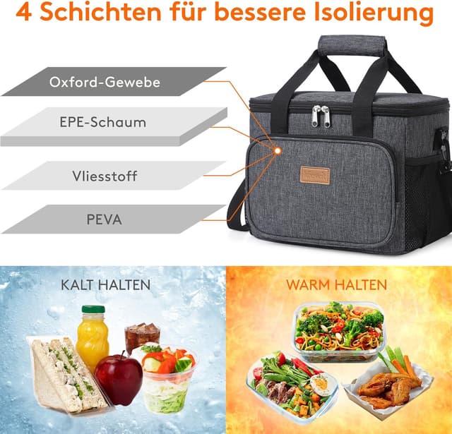 Detalle 2 de Lifewit 15L Kühltasche faltbar für unterwegs