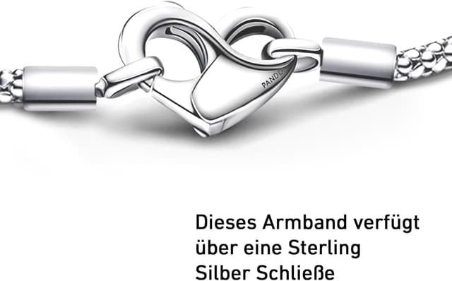 Detalle 2 de APUUESN Moments Armband aus 925 Sterling Silber mit Logogravur & Unendlichkeits-Symbol
