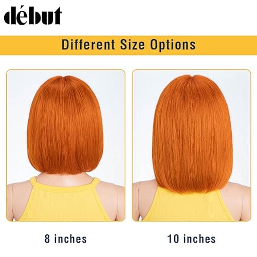 Thumbnail 4 de DÉBUT Perruque cheveux humains orange 20 cm ⚙